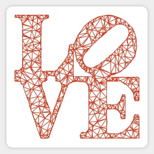 Low Poly LOVE (Robert Indiana) - red Magnet